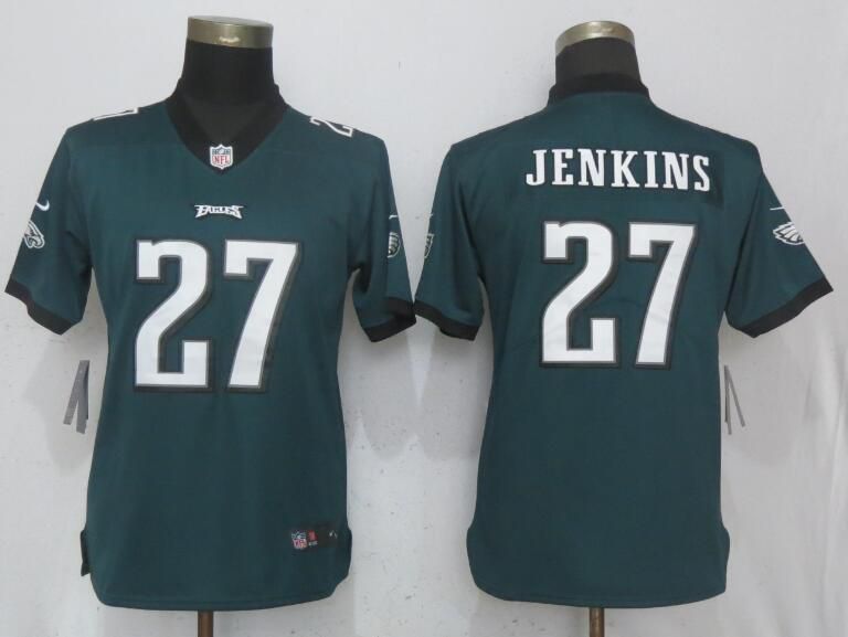 Women Philadelphia Eagles #27 Jenkins Green Nike Vapor Untouchable Limited NFL Jerseys